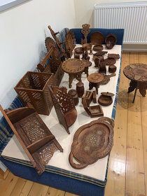 Indické dřevo dekorace 39ks_1980 - 1985 zachovalý stav - 20