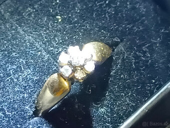 Zlatý prsten s diamanty; 2,28g, 57mm, certifikát - 20