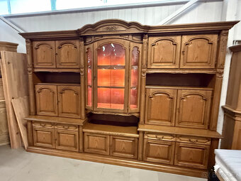 Dubová rustikální obývací stěna 325cm - 20