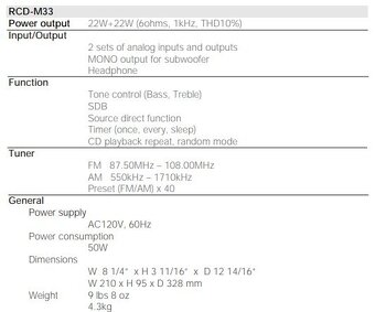 Minisystém DENON RCD-M33, mnoho funkcí, jako nový, DO - 20