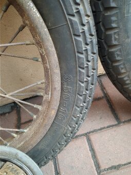 JAWA kompletní kola 16“ (3 ks) originál i původní stav - 20