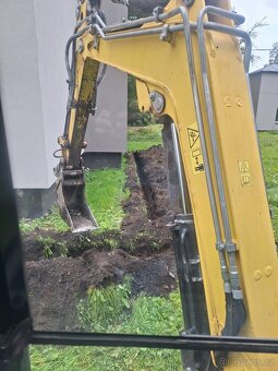 Výkopové práce minibagrem Yanmar, přeprava vozíkem 3t - 20