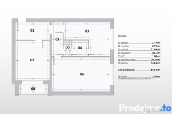Prodej bytu 2+1, 61m2 - Brno - Bystrc, ev.č. 100034 - 20