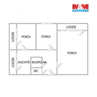 Prodej bytu 3+1, 60 m², Olomouc, ul. Lužická - 20