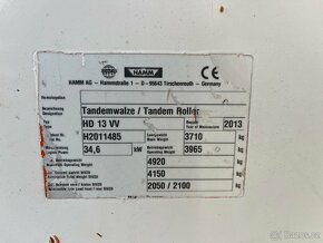 Vibrační válec zlomený ocelový Hamm HD 13 VV, Bomag - 20
