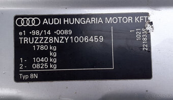 Audi TT 8N 1.8T 20V Quattro výkon 165kW - 20