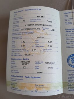 Motorový člun blesser 440 + Mercury 50 + přívěs - 20