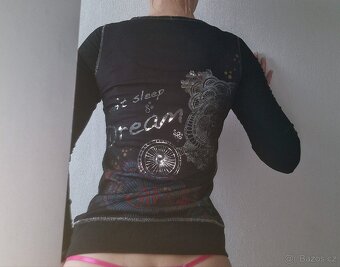 Desigual dámská značková halenka s dlouhým vel S černá - 20