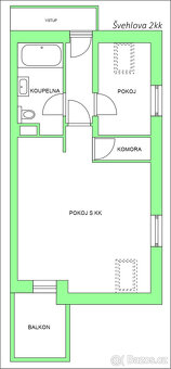 Prodej cihlového bytu 2+kk 46 m² Švehlova, Šlapanice - 20