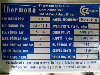 Thermona THERM 20 TCXZ, THERM 20 TLXZ, THERM 14 X - 20