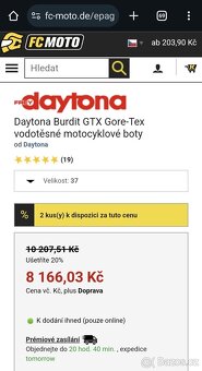 43 Daytona Burdit Gore-Tex XCR boty na motorku - 20
