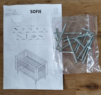 Dřevěná postýlka SOFIE 120x60cm (KLUPS) + matrace - 20
