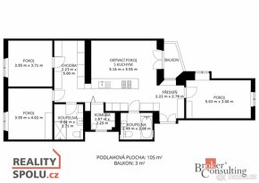 Prodej, byty/4+kk, 108 m2, Körnerova 461/11, Zábrdovice, 602 - 20