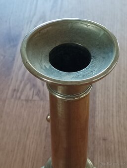 MOSAZNÝ EMPÍROVÝ SVÍCEN BIEDERMEIER Z 19. STOLETÍ Z FRANCIE - 20