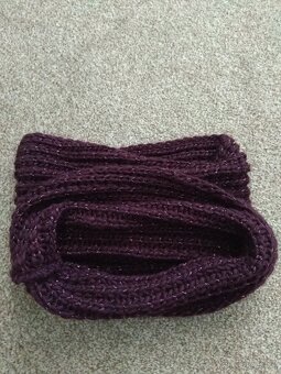 Nové dámské pletené sety - čepice, šála/kruhová šála - 20