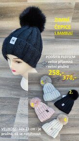 Nové čepice jarní, zimní, podzimní VÝPRODEJ - 20