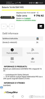 Elektrokolo Easybike Mi5 2x baterie ZÁNOVNÍ - 20