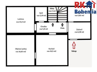 Prodej rodinného domu 2+1 s garáží s pozemkem 1177 m2 v Česk - 20