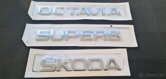 ŠKODA nápisy ČIERNE / CHROMOVE - 20