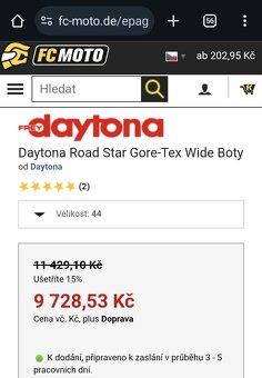 43 DAYTONA Star GTX Kožené boty na moto - 20