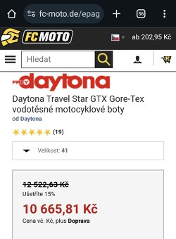41 DAYTONA Travel Star GTX Kožené boty na moto - 20