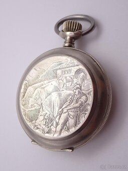 Masivní, velké starožitné dvouplaštové hodinky, 101g - 20