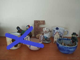 Váza orientální motiv, hrnky, porcelán aj. - 20