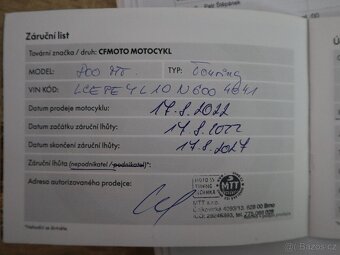 CF Moto 800 MT 74kW Původ ČR, 1.Majitel, po servisu - 20