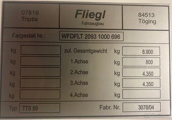 Podval tandem Fliegl TTS89 - 20