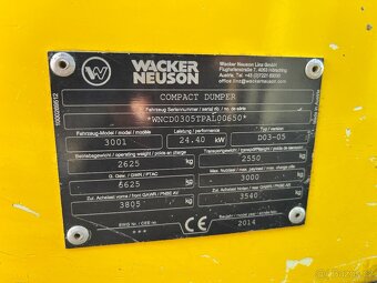 Dumper dempr vyklápěcí Wacker Neuson 3001s , Terex Thwaites - 20