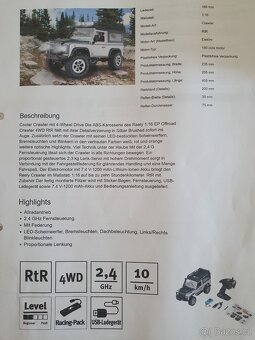 RC model Land Rover 4WD 1:16 plne osvetlený - 20