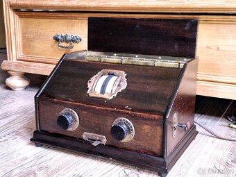 Starožitné rádio Telefunken 4A, rok 1928, Německo - 20