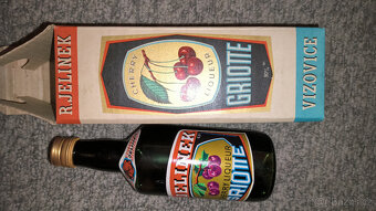 Alkohol - vodka, griotte - starý, archivní, retro alk. - 20