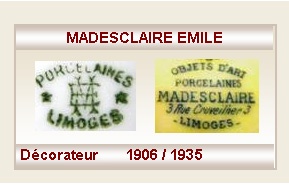 ART DECO PORCELÁNOVÁ TERINA MADESCLAIRE EMILE LIMOGES FRANCE - 20