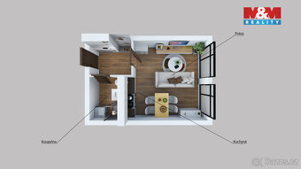 Pronájem bytu 1+kk, 35 m², Děčín, včetně parkovacího místa - 20