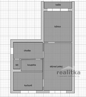 Pronájem bytu 2+1 s lodžií na Purkyňově ul. v Opavě - 20