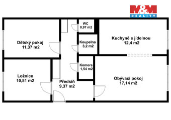 Prodej bytu 3+1, 68 m², Praha 10 - Strašnice, ul. Pod Strání - 20