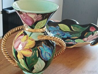 FAJÁNS VÁZA S MÍSOU HÉLÉNE UGO VALLAURIS PROVENCE FRANCE - 20