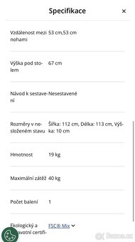 Jídelní stůl JEGIND a 2 jídelní židle JONSTRUP JYSK - 20