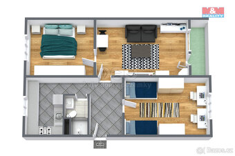 Prodej bytu 3+1, 67 m², Cheb, ul. 17. listopadu - 20