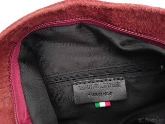 Genuine Leather Italy dámská velká hobo kabelka kožená - 20