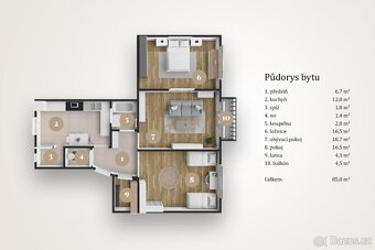 Pronájem bytu 3+1 s balkónem, Teplice - Šanov - 20