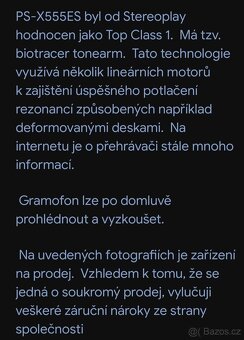 Sony ES gramofon PS X 555 ES biotracer - 20