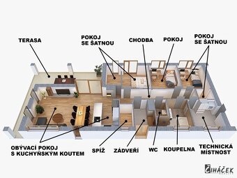 Novostavba 4+kk s velkou terasou Trstěnice u Mor. Krumlova - 20