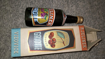 Alkohol - vodka, griotte - starý, archivní, retro alk. - 20