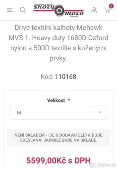 Mohawk Kalhoty na moto XL 54-56 TEXTIL - KŮŽE - 20