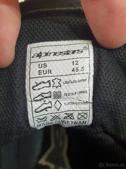 45 Alpinestars kožený boty na motorku - 20