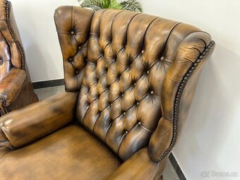 ♣Chesterfield 3+1+1 The Queen Anne ® Top "ušák" ♣ - 20