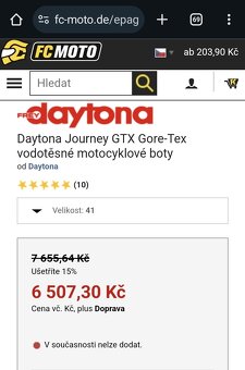 41 DAYTONA Journey XCR GTX Kožené boty na moto - 20