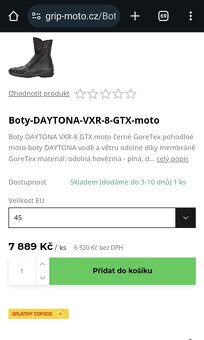 45 Boty DAYTONA VXR-8 GTX moto GORE-TEX - 20